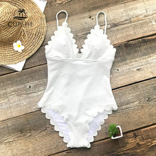 Load image into Gallery viewer, One-Piece Scalloped Swimsuit