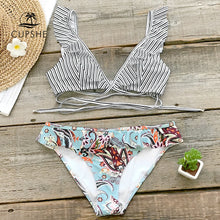 Load image into Gallery viewer, Tropical Paradise Ruffle Bikini Set