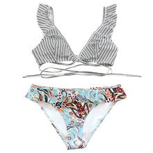 Load image into Gallery viewer, Tropical Paradise Ruffle Bikini Set