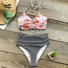 Load image into Gallery viewer, Flower Print Tank Bikini Set