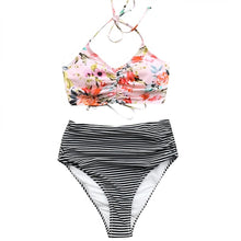 Load image into Gallery viewer, Flower Print Tank Bikini Set