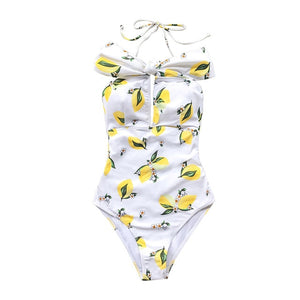 Lemon Print Swimsuit