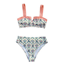 Load image into Gallery viewer, Pink Vintage Print Bikini Set